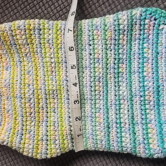 HANDMADE Homemade Small Dog Coat  orange green blue yellow pink Acrylic - Picture 6 of 11